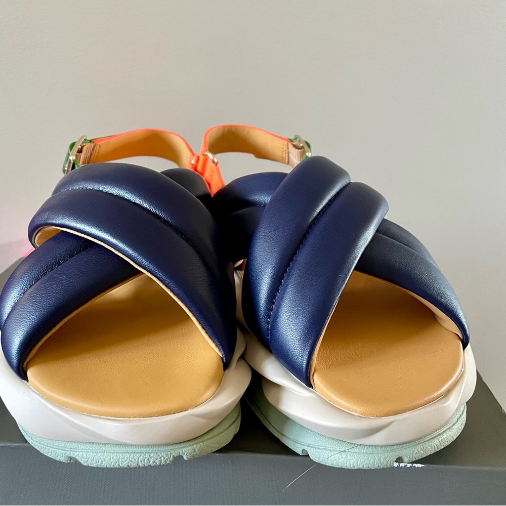 4CCCCEES Mellow Mela Indigo Platform Multicolor Sandals Women’s 38 NEW 4CS300014 - Picture 2 of 15